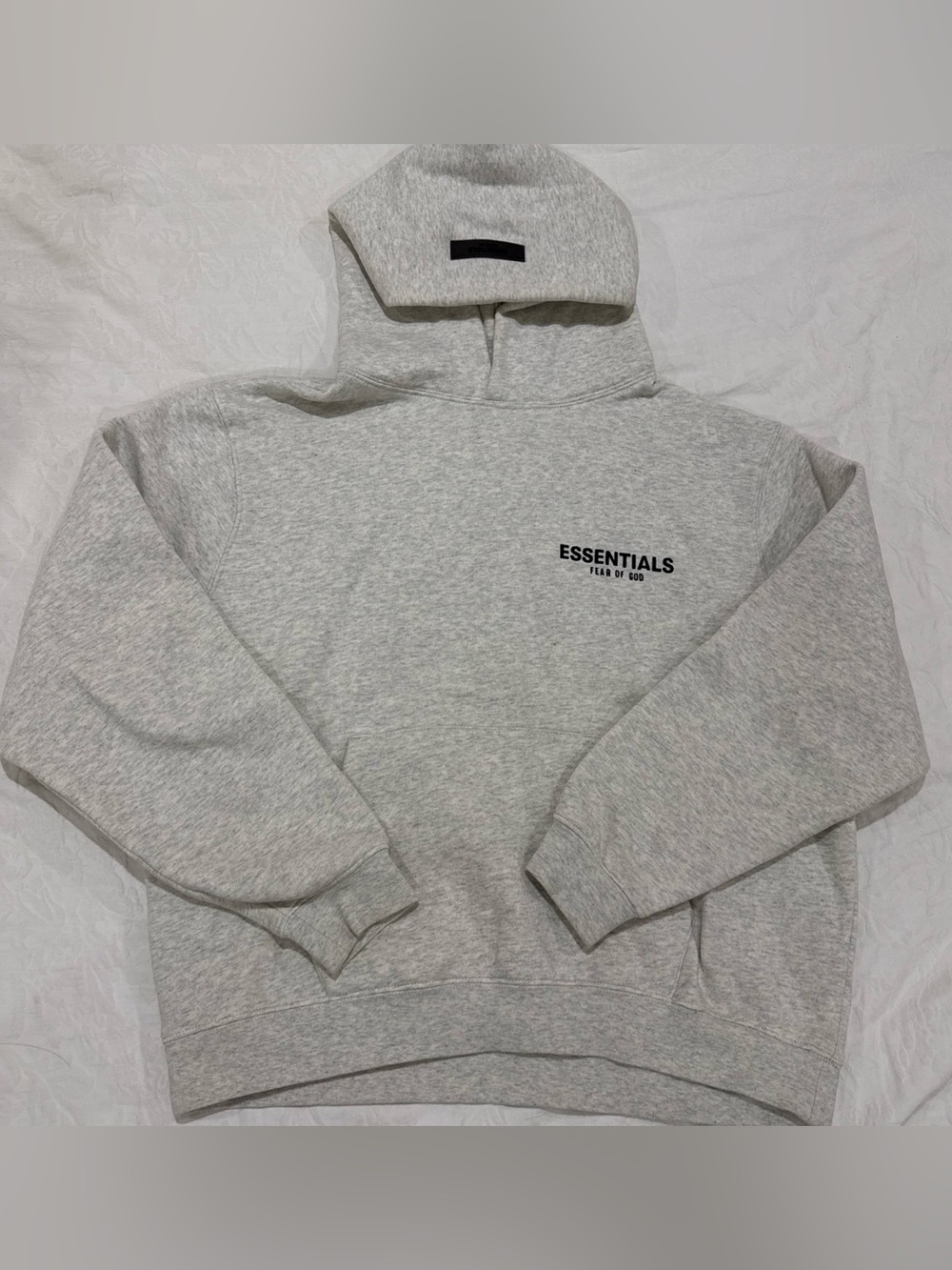 Fear of God Essentials Oversized Unisex Light Gray  Hoodie